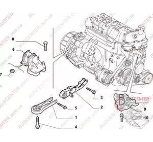 Подушка двигателя  правая Fiat Ducato 1358088080 1358088080