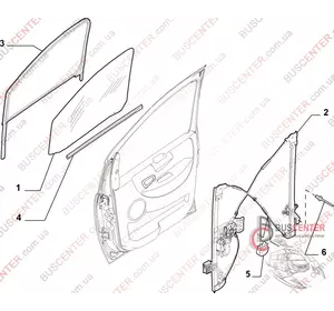 Стеклоподъемник электрический левый (узкая фишка) Fiat Scudo 1499439080 1499439080