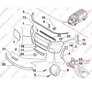 Усилитель переднего бампера нижний (поперечина) Fiat Ducato 1347922080 1347922080
