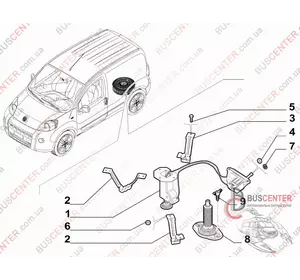 Механизм крепление запасного колеса Fiat Fiorino 51910321 51910321