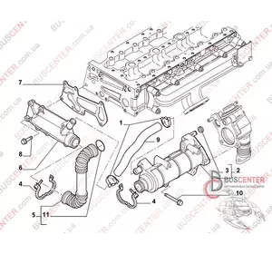 Патрубок клапана EGR (гофра) Fiat Ducato 504136791 504136791