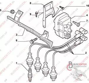Провода высоковольтные комплект Fiat Ducato 9609493380 9609493380